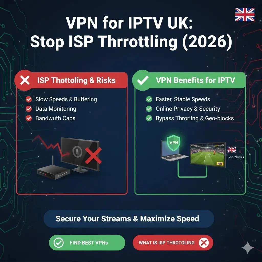 VPN for IPTV UK: Stop ISP Throttling (2026)